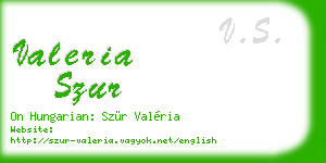 valeria szur business card